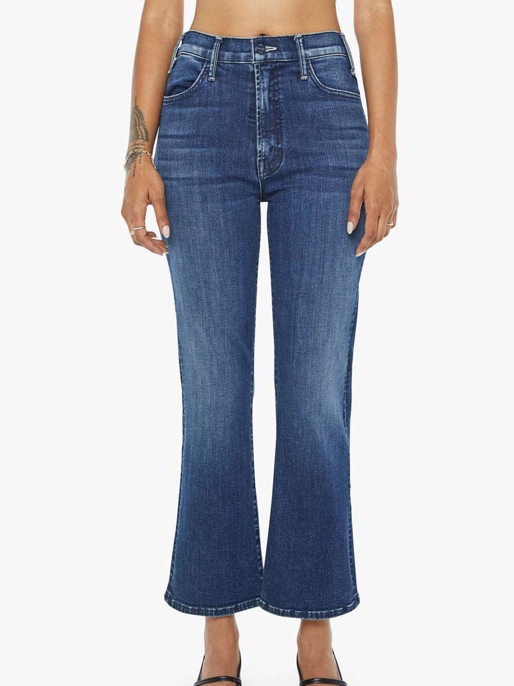 NWOT MOTHER Denim The Hustler Ankle Flare Jeans – Heirloom Blue
